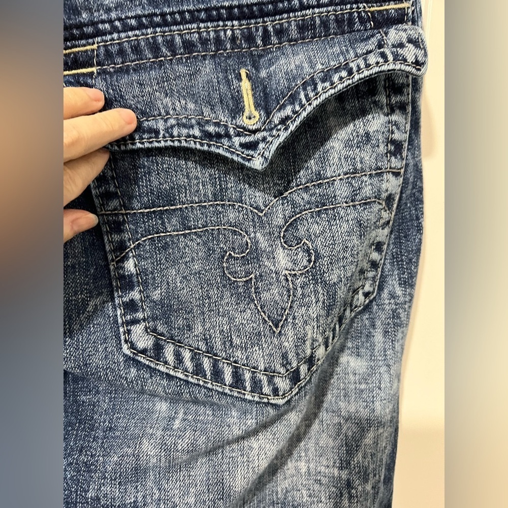 Men’s Rock Revival Jeans Acid wash look Evan straight 38 - Picture 15 of 16